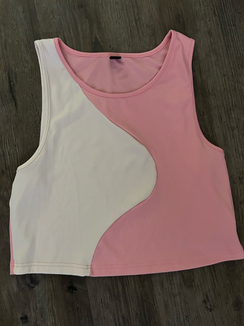 Ribbed Colorblock Crop Tank